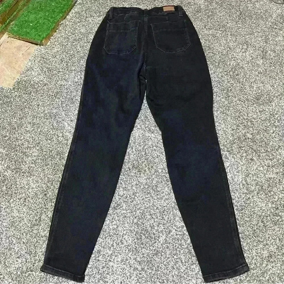 Judy Blue Jeans Women's 3/26 Jogger Black Stretch Denim Drawstring High Rise*** - Picture 11 of 12